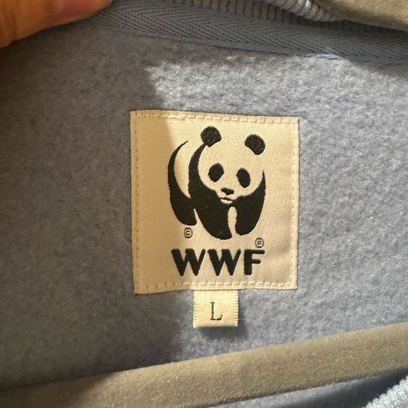 WWF Blue Crewneck Sweatshirt with Panda Graphic - Picture 3 of 3